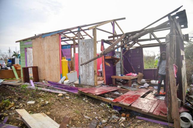Mangled remains of a house in Westmoreland destroyed by Hurricane Melissa.