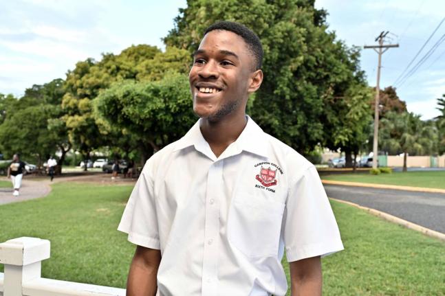 Seventeen-year-old Mijaun Talbot, the joint 2025 top Caribbean Secondary Education Certificate (CSEC) mathematics 
performer in the 
region.