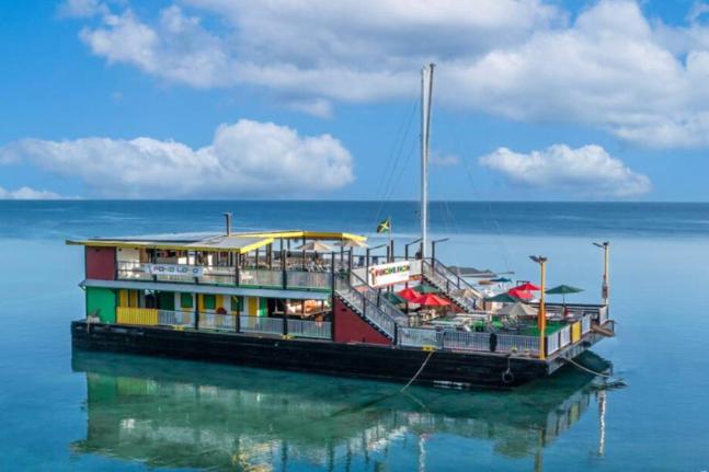 The Poko Loko floating bar in Ocho Rios, St Ann.