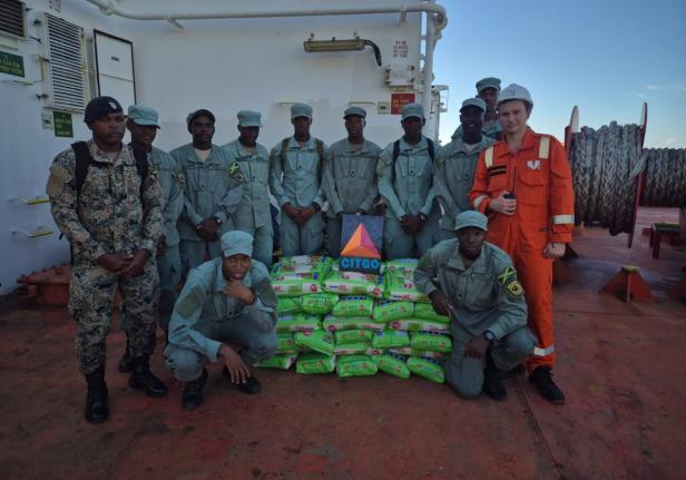 Relief supplies donated by CITGO Petroleum Corporation arrived in Kingston aboard the vessel Pyxis Lamda on November 13. The shipment, received by the Jamaica Defence Force and the Jamaican Red Cross, was handled by local shipping agent, R.S. Gamble Ltd. T