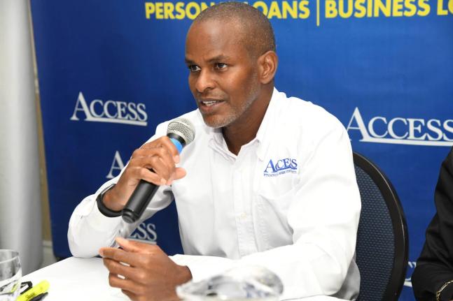 
Marcus James, executive chairman of Access Financial Services Limited, speaks to shareholders. 