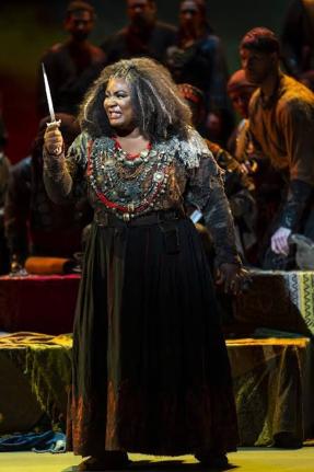 Raehann Bryce-Davis in one of her dramatic performances.