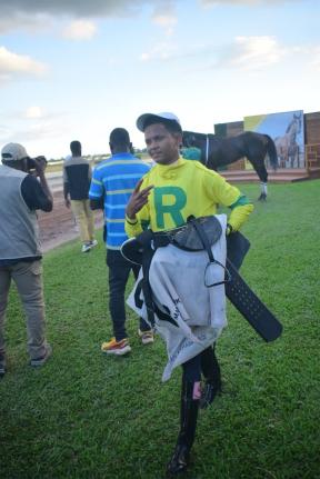 Champion jockey Raddesh Roman will ride BARNABY on Sunday.