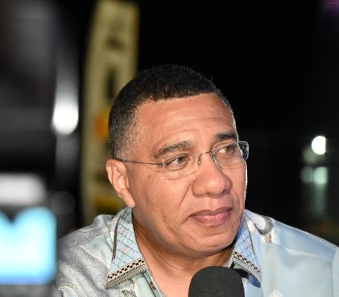 Prime Minister Dr Andrew Holness at the New Year’s fireworks show in Black River, St Elizabeth on Thursday, January 1, 2026.