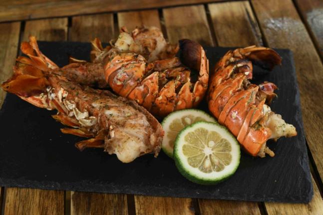 Grilled lobster.