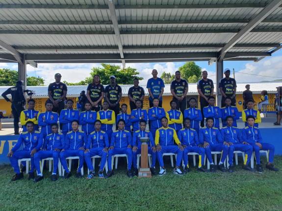 2025 ISSA daCosta Cup champions St Elizabeth Technical High (STETHS) during their celebration at the school on Monday, January 5, 2026.