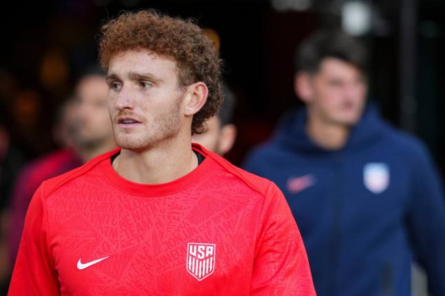  United States’s Josh Sargent looks on prior to a friendly football match against Japan on Tuesday, September 9, 2025, in Columbus, Ohio. 