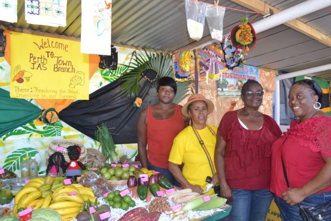 Members of the JAS Perth Town Farmers Group in Trelawny display their produce at the 2019 Hague Agricultural Show.