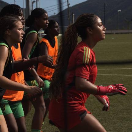 Jamaica’s Under-17 Reggae Girlz in training.