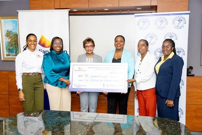 Senior Manager, Marketing & Communications at Guardian Group (left); Sheriel Hill-Gayle, Business Development Manager at Guardian General Insurance of Jamaica; Karen Bhoorasingh, President of Guardian General Insurance of Jamaica; Roshane Reid-Koomson, Exe