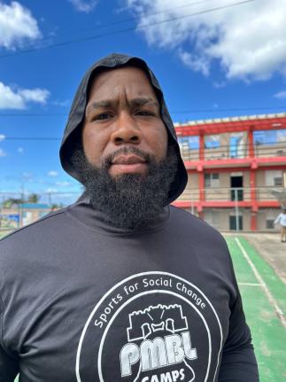 Levar Rose, coach of Herbert Morrison Technical High.