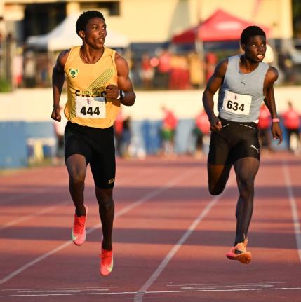 Action from the Camperdown Classics at the Jamaica College Ashenheim Stadium on Saturday.