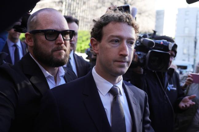 Meta CEO Mark Zuckerberg arrives for a landmark trial over whether social media platforms deliberately addict and harm children in Los Angeles. 