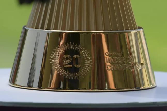 A glimpse of the Concacaf U20 Championship trophy.