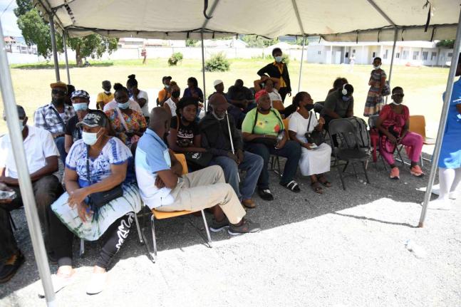 Persons waiting to be served at the eye clinic at St Joseph's Hospital in St Andrew on March 9., 2026. 