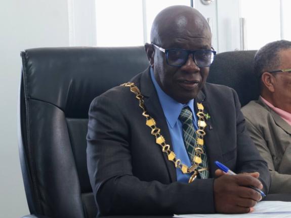 Mayor of Falmouth, Councillor Collen Gager.