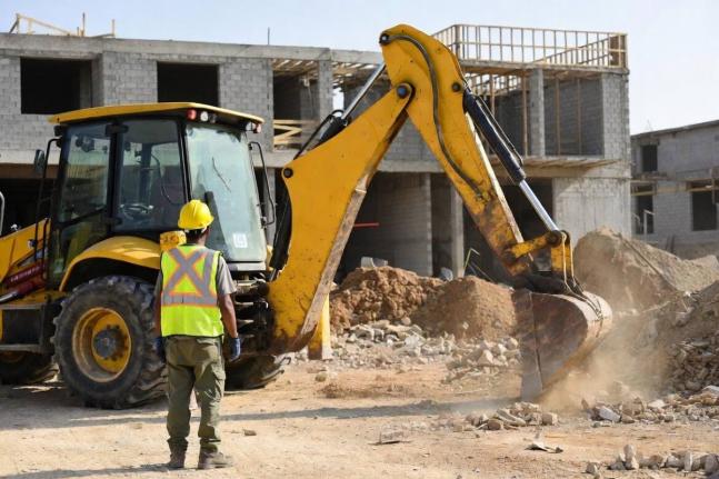 A construction site generated by Grok. 