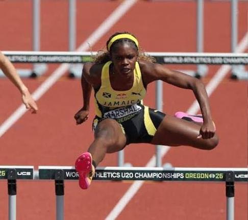 Jamaica’s Tiana Marshall competing at the World Under-20 Championships in Eugene, Oregon, United States. 