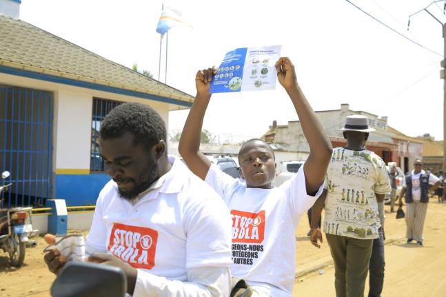 Residents and frontline workers embark on Ebola outbreak awareness campaign in Beni, North Kivu province, eastern Congo. - AP photo