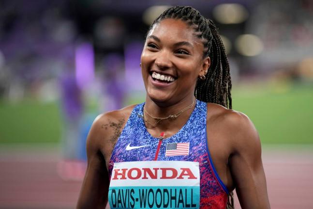 United States Olympic and world champion long jumper Tara Davis-Woodhall
