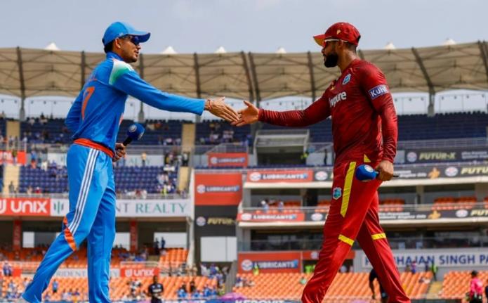 India captain Shubman Gill (left) and West Indies skipper Shai Hope (right) each scored two centuries in their three-match ODI series, which India won 2-1