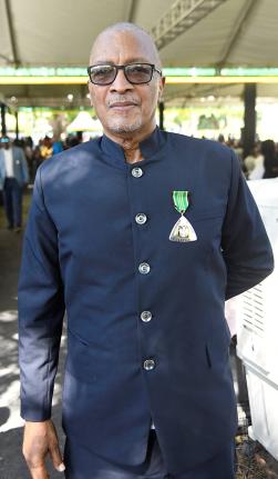 CEO of Grafton Studios, Michael ‘Mikie’ Bennett’ at Monday’s National Honours and Awards Ceremony held on lawns of King’s House. 