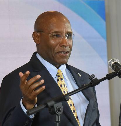 Senator Aubyn Hill, Minister of Industry, Investments and Commerce.
