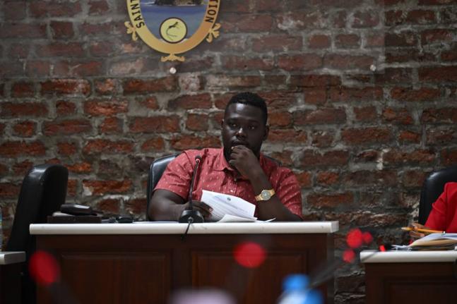 Councillor for the Oracabessa Division in St Mary, Ramon Henry, leads a Public Health and Sanitation Committee meeting at the St Mary Municipal Corporation in Port Maria on October 20.