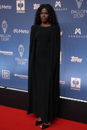 Manchester City’s Khadija Shaw attends the Ballon d’Or ceremony at the Palladium Theatre in London, England, Monday, October 26 . 
