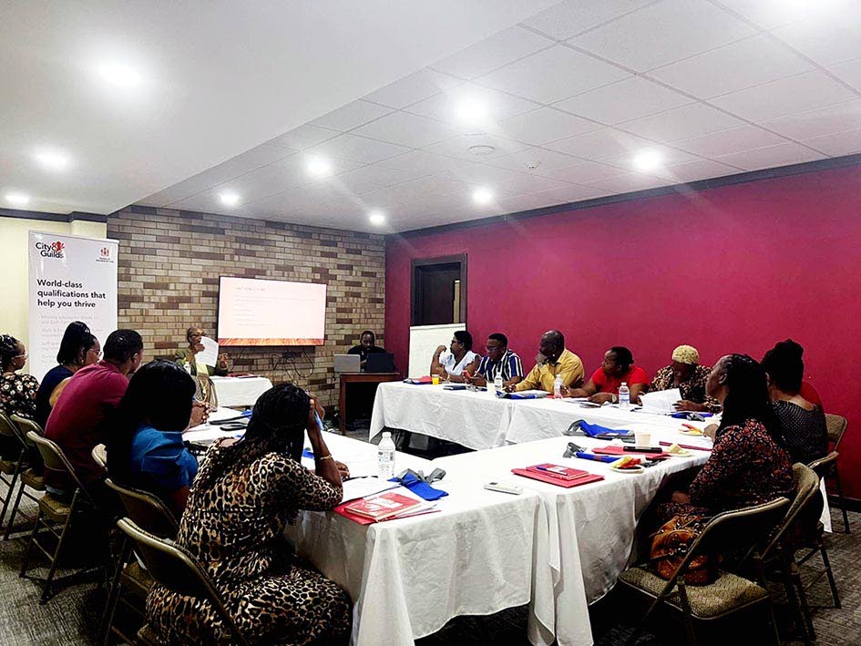 City & Guilds Employability Skills teacher workshop held in July 2025 as part of the pilot programme. The session was facilitated by Professor Carol Clarke, vice-president emeritus of The Mico University College.