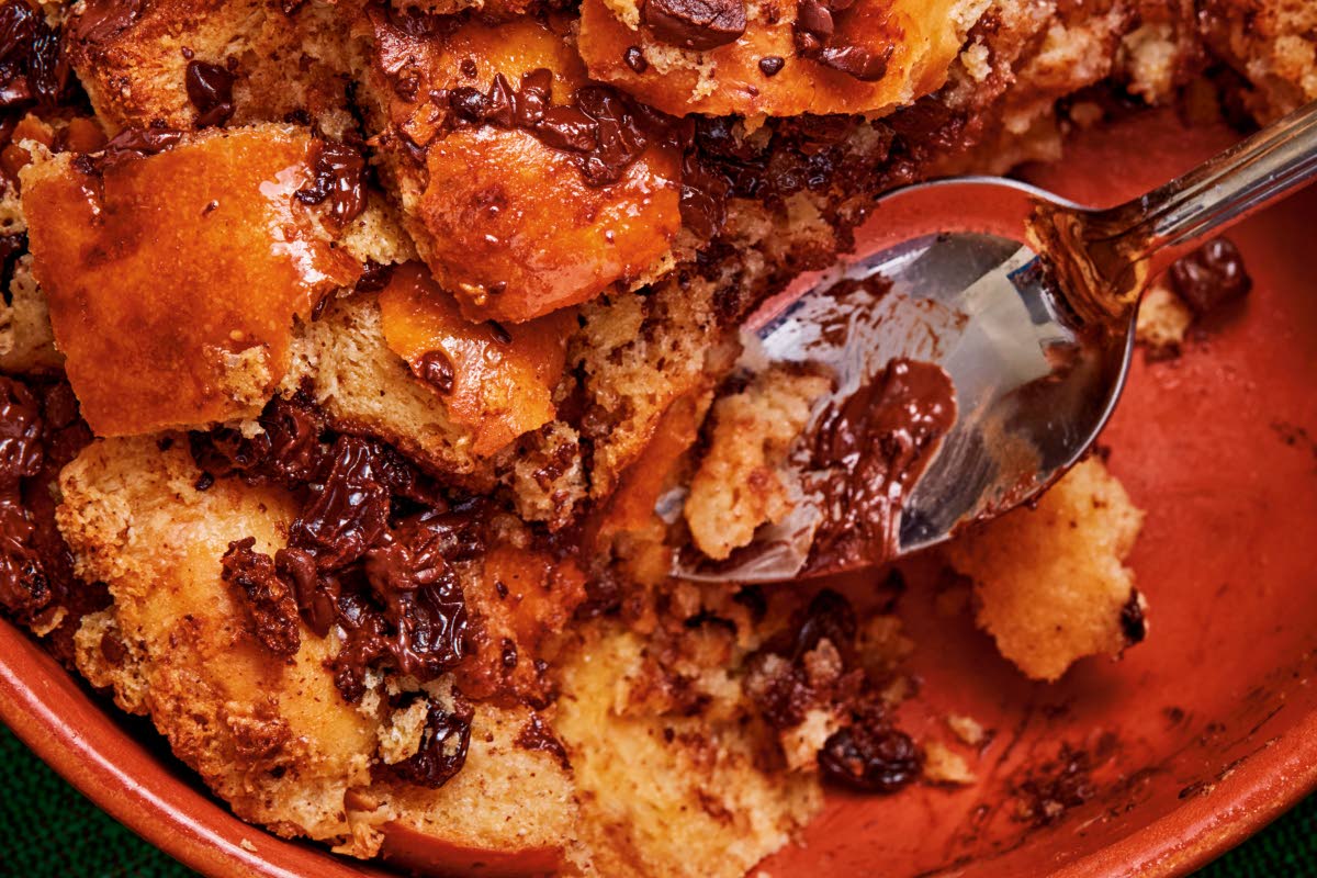This image released by Voracious, shows a recipe for pudín de pan from the cookbook ‘Pan y Dulce’ by Bryan Ford. 