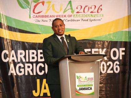 Floyd Green, minister of agriculture, fisheries and mining, at the  Caribbean Week of Agriculture 2026 event on September 27. 