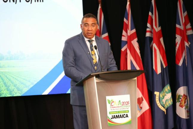  Dr Andrew Holness, prime minister of Jamaica, at Caribbean Week of Agriculture 2026.