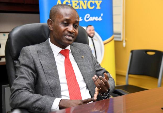 
Kirk Benjamin, commissioner of customs at the Jamaica Customs Agency, speaks with The Sunday Gleaner during an interview at his office in Kingston last Monday. 