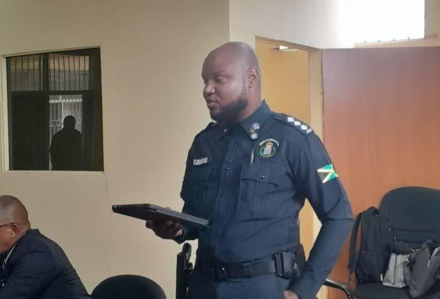 Head of Operations of the St Elizabeth Police Division, Deputy Superintendent of Police (DSP) Adrian Flemming, addressing the recent monthly meeting of the St Elizabeth Municipal Corporation in Black River.